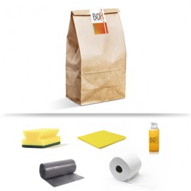 Kit de bienvenida Abrego en bolsa de papel Kraft
