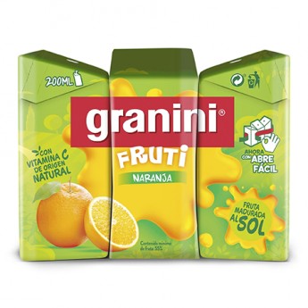 Brick de zumo de naranja Granini 200ml Brick de zumo de naranja Granini 200ml