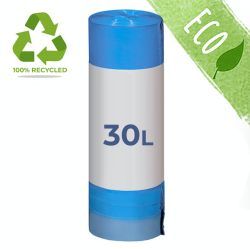 Bolsa de basura azul reciclada 30 L