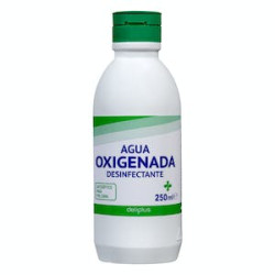 Botella de 250 ml de agua oxigenada desinfectante